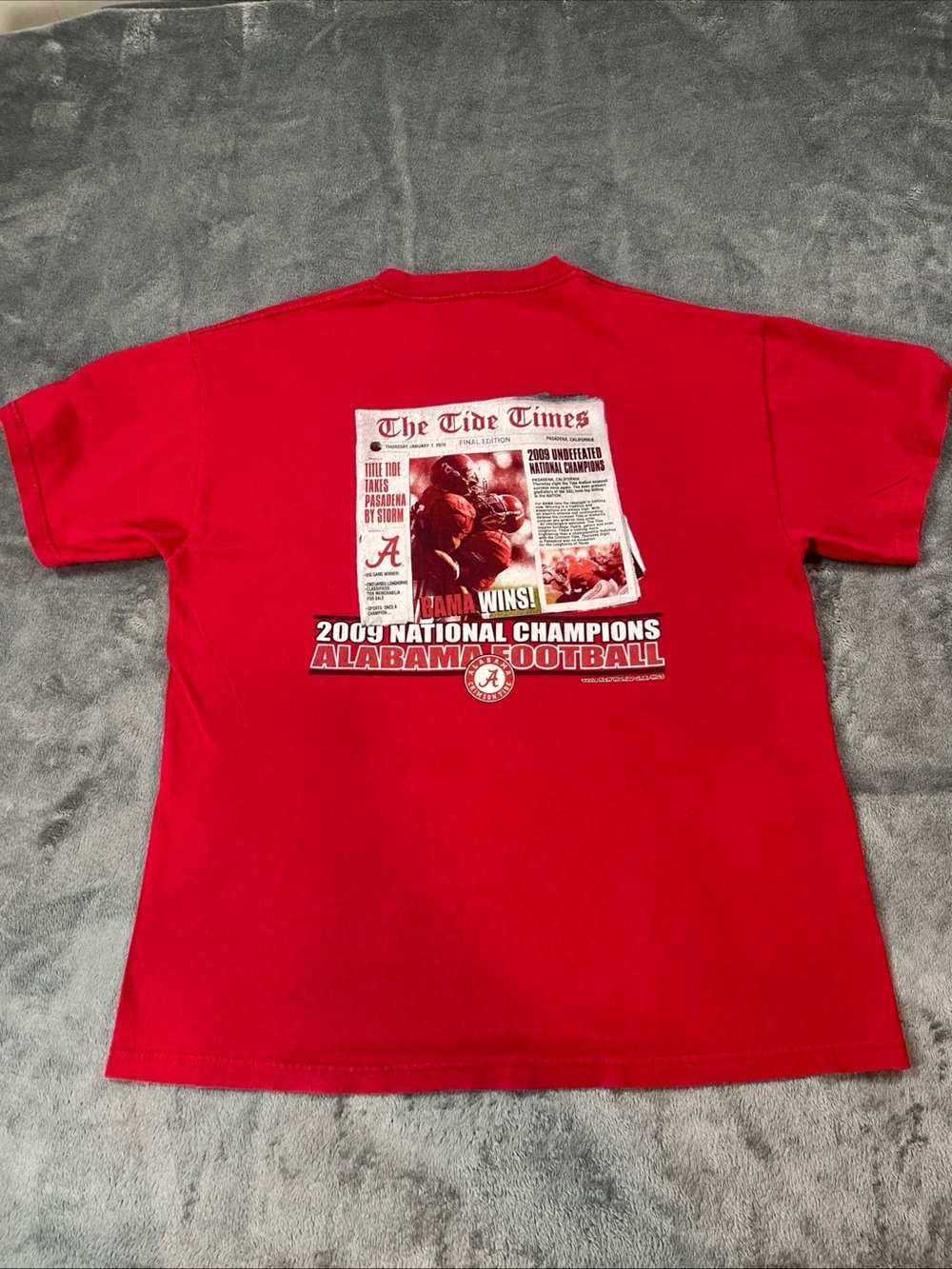 Delta Red Crewneck Alabama Football Graphic Tee